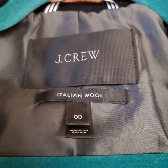 J Crew Chateau Parka Italian Stadium Cloth Wool Black 00 - Picture 3 of 6